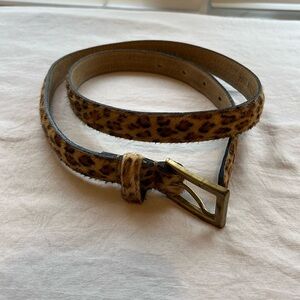 Banana Republic Genuine‎ Leather Leopard Print Belt - Made in USA - Size 30